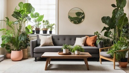 modern living room with furniture