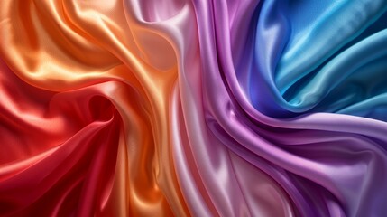 Obraz premium Silk material in a variety of vibrant colors