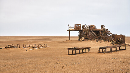 Abandoned oil rig in Namibia