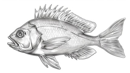 Obraz premium Coloring pages with fish themes can be a great way to engage children and encourage their artistic skills