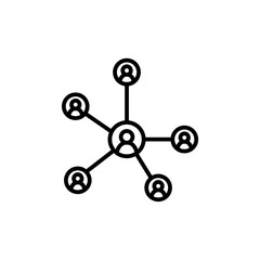 Network Chart Icon Perfect for Data Visualization and Analytics