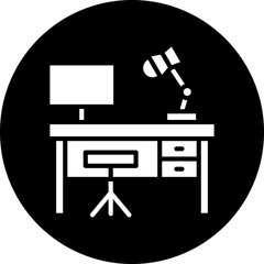 Vector Design Work Table Icon Style