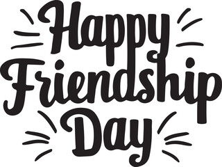 Happy Friendship Day special typography