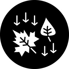 Vector Design Fallen Leaf Icon Style