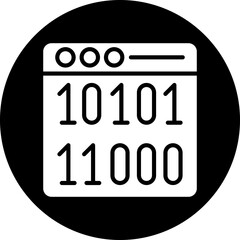 Vector Design Binary Icon Style