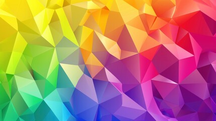 Fototapeta premium gradient colored triangle abstract background. Multicolor geometric triangle wallpaper,