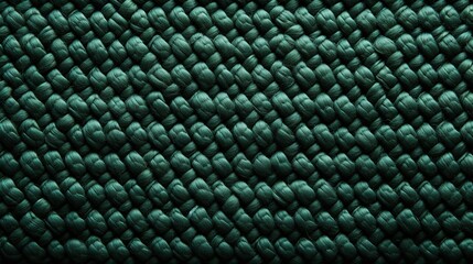 Dark green woven fabric texture background. Closeup