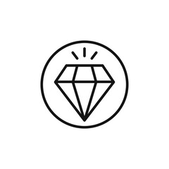 Sparkling Diamond Icon Perfect for Luxury and Jewelry