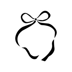 Cute simple bow. Bowknot for hair decor. Trendy girls hair braiding accessorie