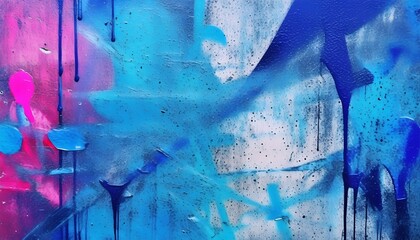 rough texture of blue wall with purple and pink abstract pattern as background