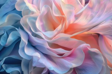 Obraz premium CloseUp of Soft Pastel Flowers with Gentle Petals and Delicate Hues in Natural Light