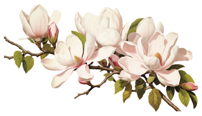 Fototapeta premium PNG Magnolia blossom flower plant.