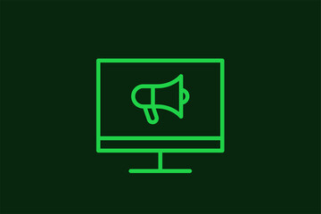 shout megaphone  illustration in flat style design. Vector illustration.	