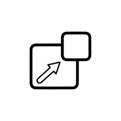 Pop up icon. Trendy Pop up logo concept on white background from Marketing collection. Suitable for use on web apps, mobile apps and print media.