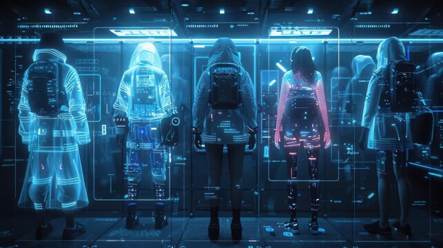 Uniforms integrated with tech, displaying digital schedules