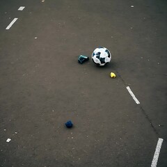 soccer ball on the street