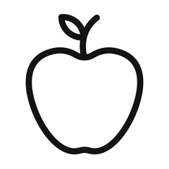 Fresh Red Apple Icon Ideal for Health and Wellness