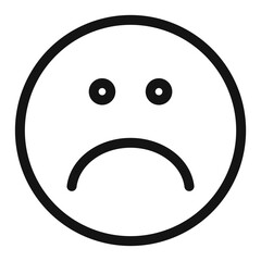 Sad Expression Icon Perfect for Emotional Graphics