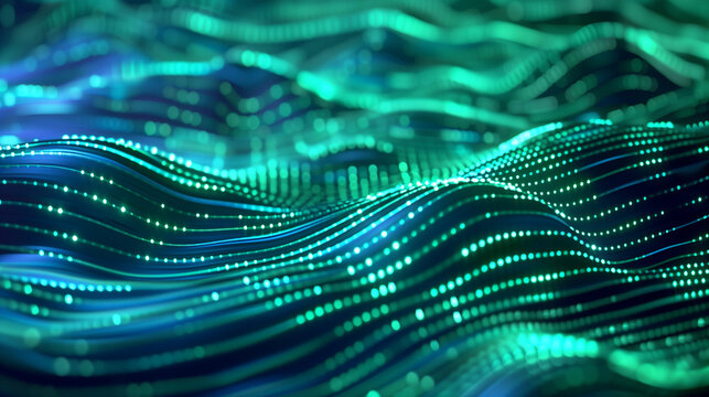 wavelength Division Multiplexing with dark green