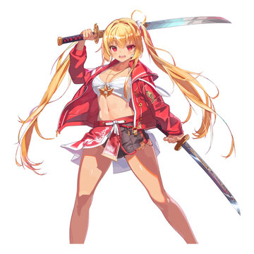 recommend clip art: anime hot girl with sword