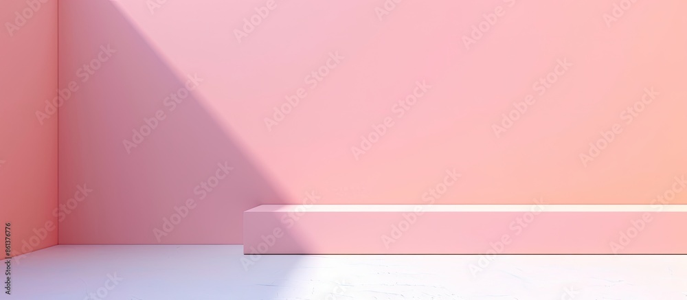 Fototapete minimalistic concept with a pastel color background and copy space image included.