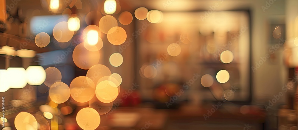 Aufkleber Bokeh effect enhances store setting for a professional copy space image.
