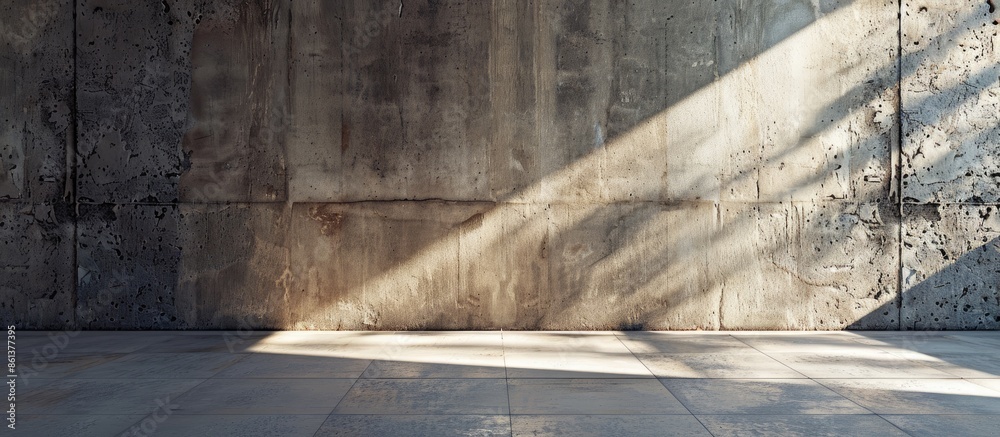 Poster utilize the concrete wall and floor with contrasting light and shadow backgrounds as an ideal backdr
