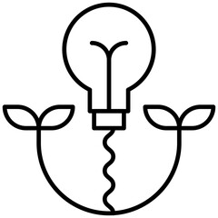 Bulb, electricity, energy, green energy Icon