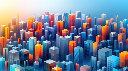 Obraz premium abstract city skyline