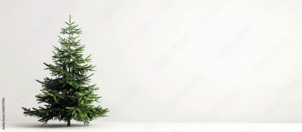 Aufkleber christmas tree on white background with copy space image.