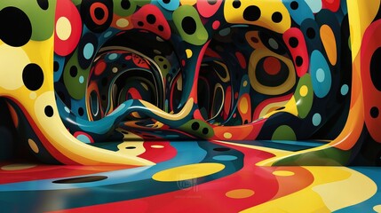 Electric Euphoria Exploring Trippy Background Art