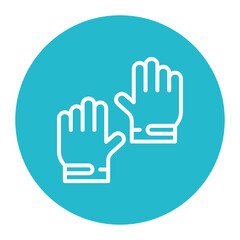 Fototapeta premium Goalkeeper Glove vector icon. Can be used for Sport Equipment iconset.