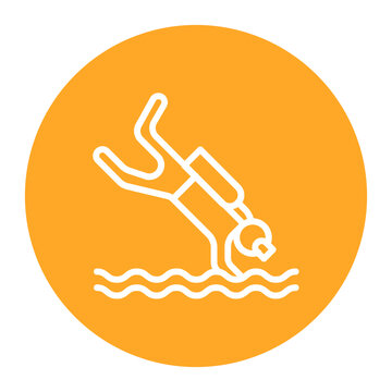 recommend clip art: Diving vector icon. Can be used for Sport Equipment iconset.