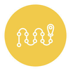 Roadmap icon vector image. Can be used for Action Plan.