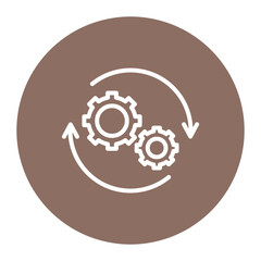Process Automation icon vector image. Can be used for Operations Management.