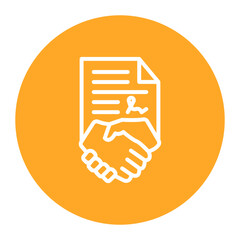 Contract Agreement icon vector image. Can be used for Freelancer.