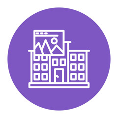 Portfolio Building icon vector image. Can be used for Freelancer.