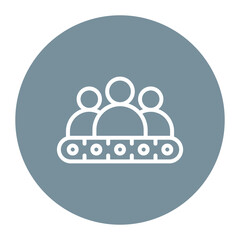 Candidate Pipeline icon vector image. Can be used for Headhunting.