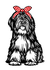 Tibetan terrier SVG, Dog Breed SVG, Dog SVG, Pet SVG, Cat SVG, Best Friend SVG, Guard SVG, Dog Lover SVG, Peeking Animal SVG, Tibetan terrier Silhouette, Tibetan terrier Vector, Clipart, Cut file for 