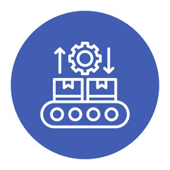 Batch Production icon vector image. Can be used for Manufacturing and Distribution.