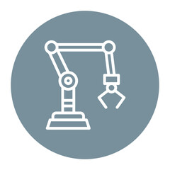 Industrial Robot icon vector image. Can be used for Manufacturing and Distribution.