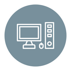 Workstation icon vector image. Can be used for Manufacturing and Distribution.