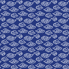 Oriental cloud seamless pattern Vector