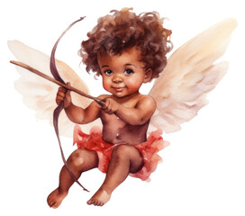 Fototapeta premium PNG Portrait angel baby toy.