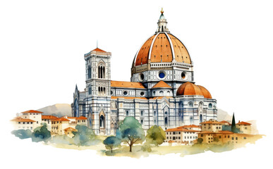 Fototapeta premium PNG Architecture cathedral building painting.