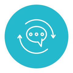 Feedback Loop icon vector image. Can be used for Organization.