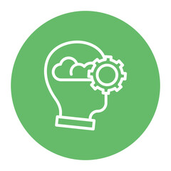 Thought process icon vector image. Can be used for Thought Leadership.