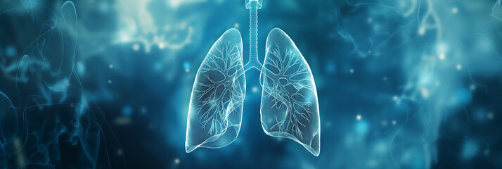 Digital illustration of human lungs highlighting respiratory system medical imaging healthcare anatomy pulmonary health science

