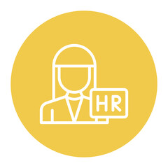 HR Manager icon vector image. Can be used for Hiring Process.