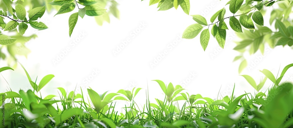 Aufkleber Green nature with a blank space for text and graphics, suitable for use as a background or wallpaper. copy space available